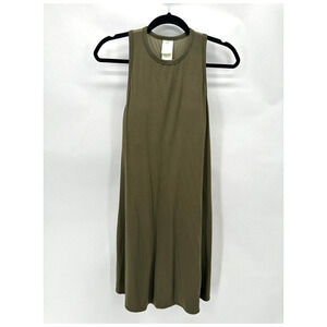 SHEBIRD The Tunic Dress Tank Built In Bra Size XS Modal Green Mini A-line Active